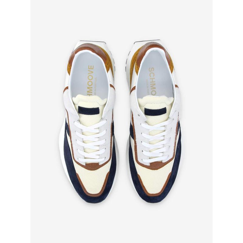 FIRE RUNNER - SUEDE/NAPPA - AZUL/COGNAC